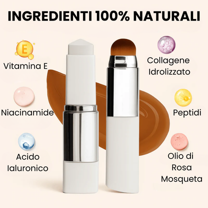 Fondotinta 2-in-1 con pennello integrato