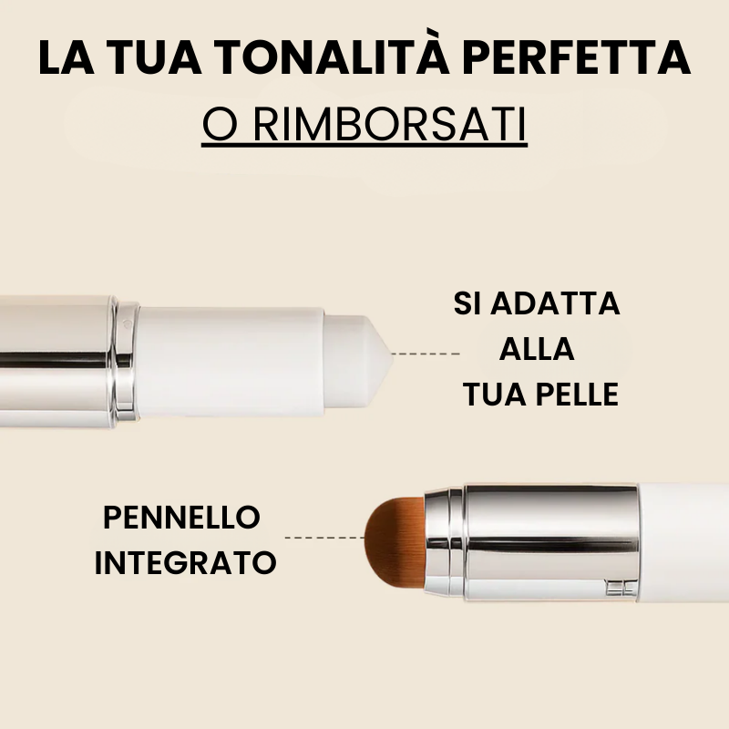 Fondotinta 2-in-1 con pennello integrato